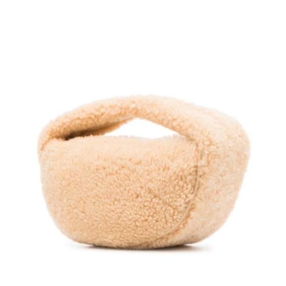 BY FAR  Baby Cush shearling top handle bag in Sable MSRP $475 Rare Find - Picture 10 of 14